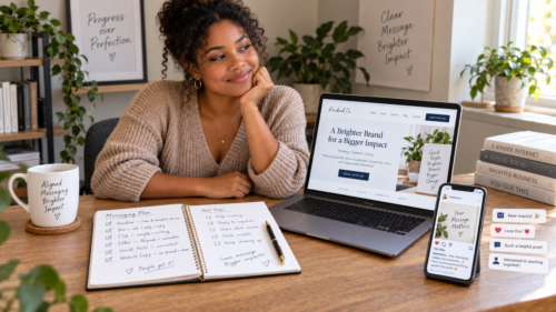 Website messaging example showing a clear next step for visitors